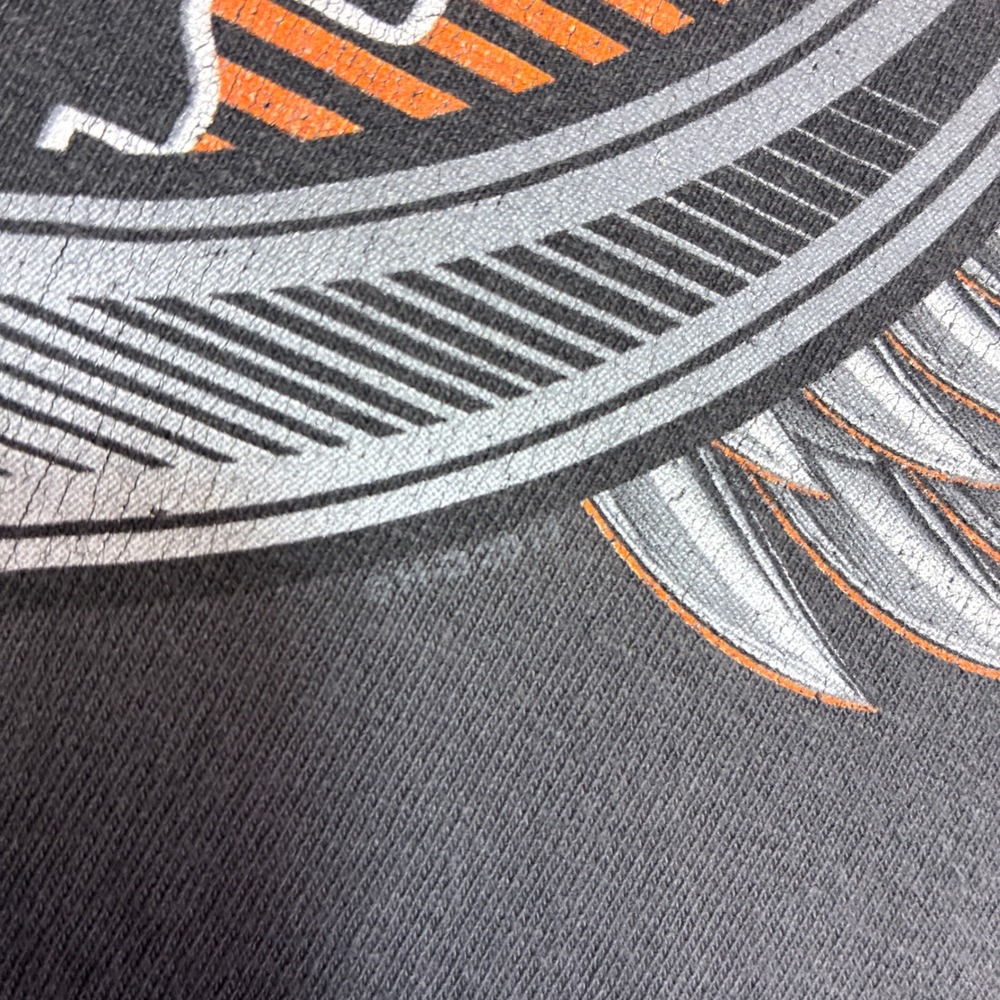 Harley-Davidson Long Sleeve Shirt Mens Medium Gray Graphic Sleeve Print - Picture 9 of 10